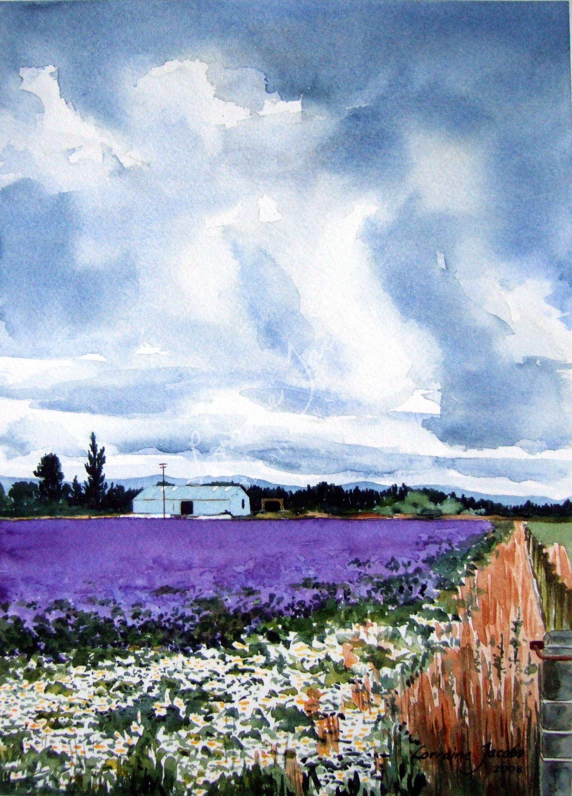 Stormy Sky Over Purple Field – Lorraine Jacobs